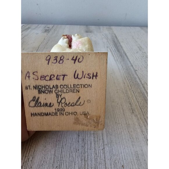 Elaine roesle secret wish snow children Saint Nicholas child bird Cardinal figur - Picture 7 of 7
